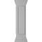 Ekena Millwork 12"W x 48"H Corner Newel Post with Panel, Flat Capital & Base Trim (Installation kit included) NWL12X48CPF0B0 - alternate 1